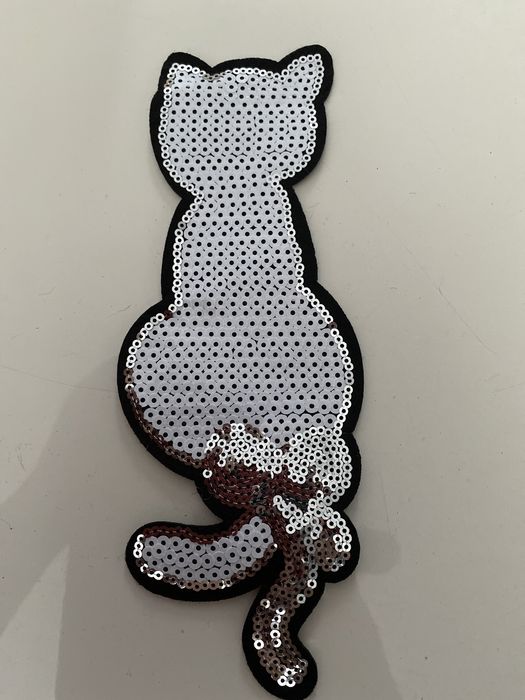 Naszywka cekiny kotek