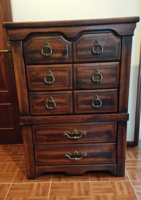 Conjunto de dois moveis vintage em madeira