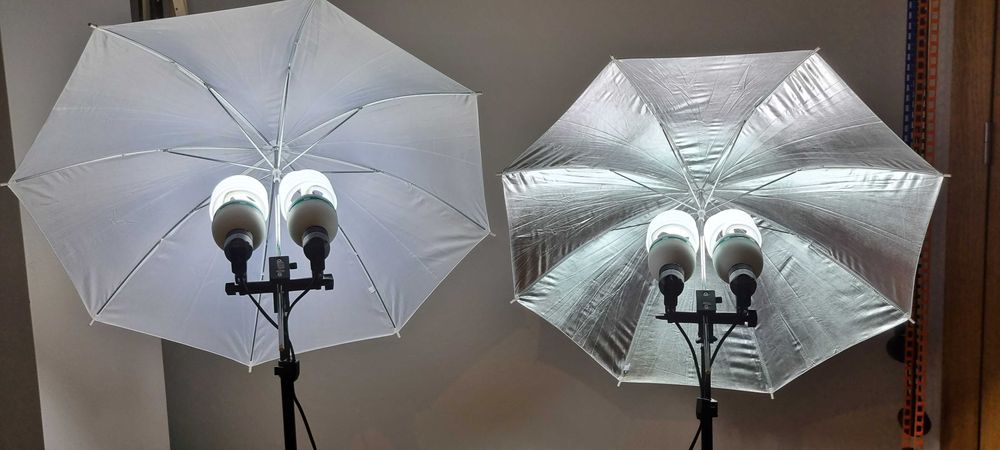 lampy fotograficzne 2 x 2 + parasolki