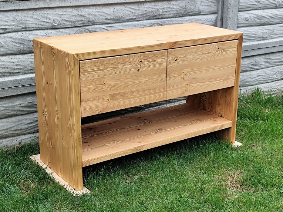 Komoda drewniana rustykalna szafka łazienkowa pod umywalkę nablatową