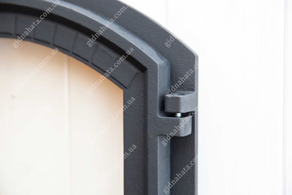 Дверцы чугунные для камина с термостойким стеклом 42х49см