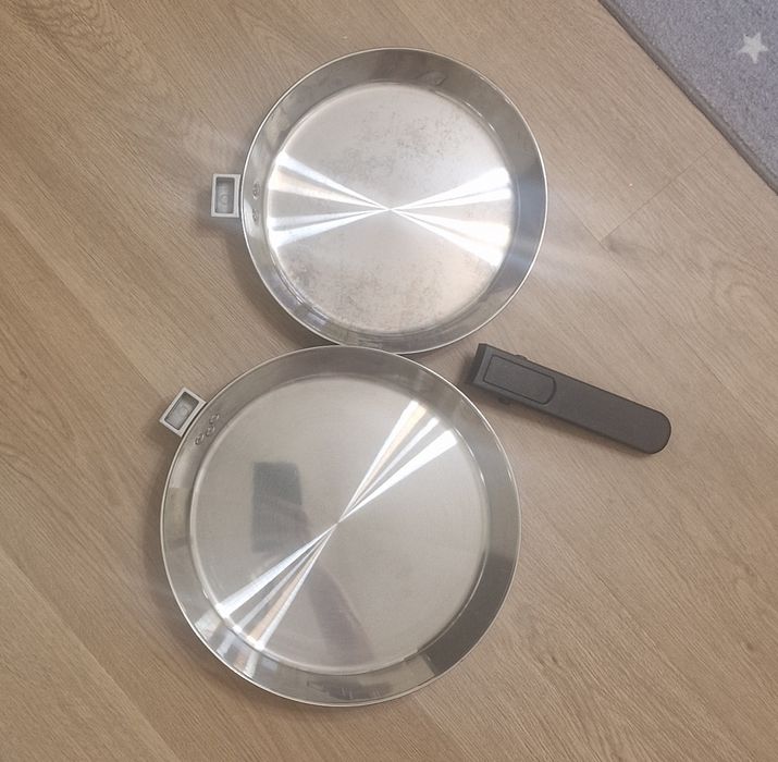 Patelnie zestaw patelnia Ikea Slatrocka naczynia do gotowania  odczepiana rączka