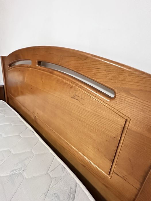 Cama Madeira Maciça + Colchão + Estrado - 1,40x1,90m