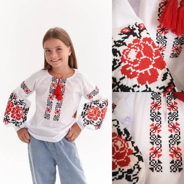 Дитяча вишиванка на дівчинку від 5 до 10 років