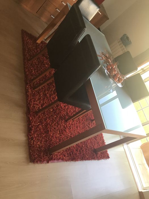 Carpete grande 1.40*1.95 tons laranja-vermelho