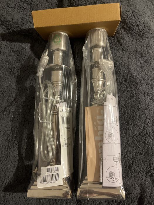 Lampa Bedworth metalowa chrom NOWA bez kinkietów