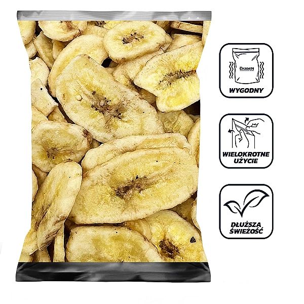 Banan 500g suszony przysmak dla papug chipsy bananowe Champi