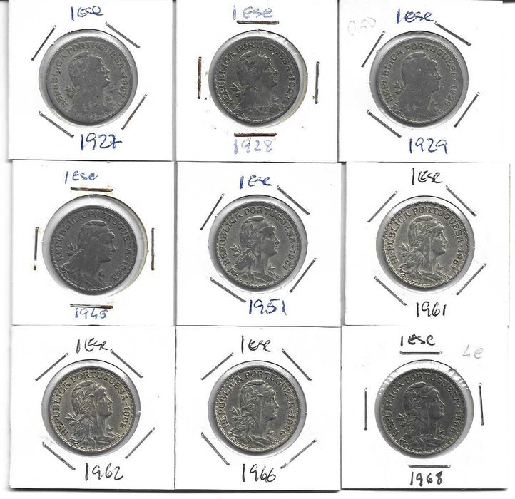 Moedas de Escudo antigas