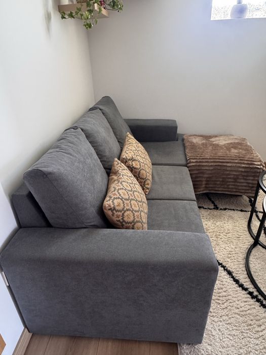 Sofá chaise longue de 3 lugares