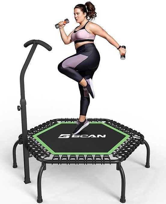 Trampolina fitness 122 cm do 250 kg z uchwytem BCAN