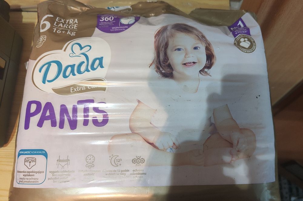 Pieluszki  Dada 6. 16 kg,  38 sztuk