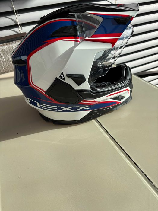 Capacete Nexx XD1 Voyager Branco/ Azul/ Vermelho Tamanho L