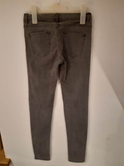 Spodnie szare jeansy Pull & Bear XS 34