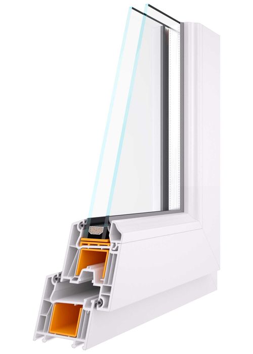 Okno PCV 865x535 białe/dostępne inne wymiary