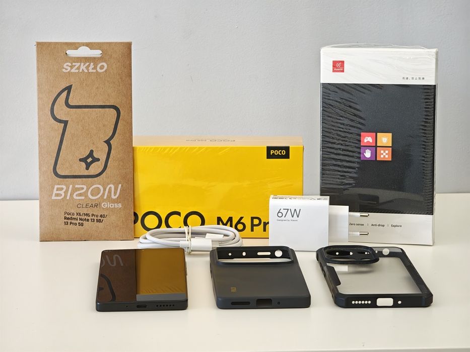 POCO M6 PRO 8/256 jak nowy! Komplet + dodatki