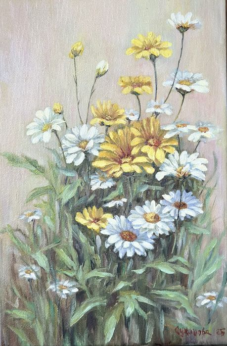 Картина олійними фарбами Квіти
