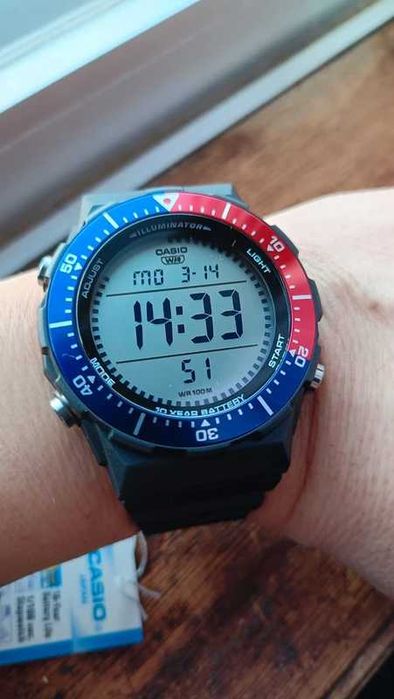 Casio AE-1700H “Pepsi” - 10 Anos de Pilha, Hora Mundial