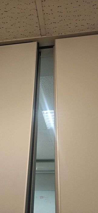 Ściana przesuwna szara 370 cm (4 panele 90x260cm)