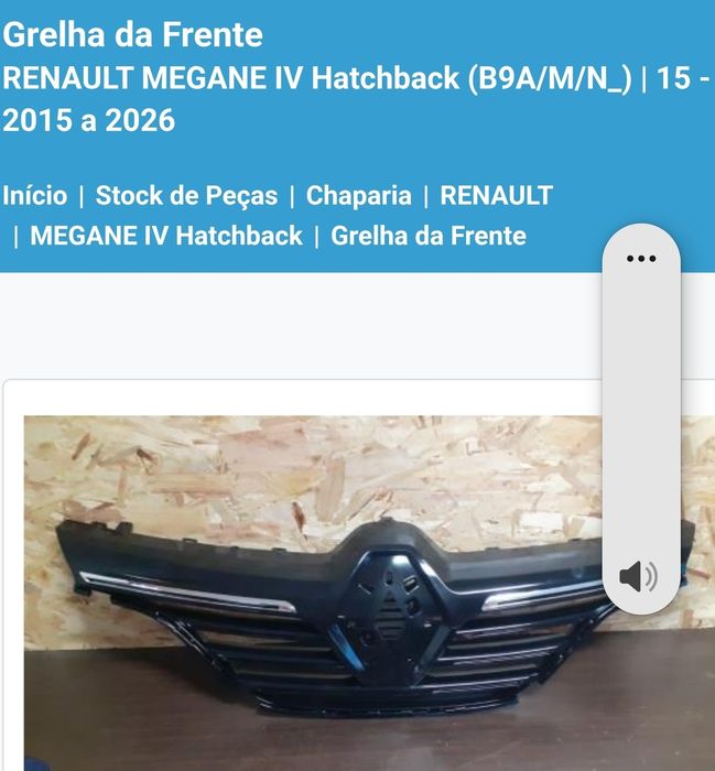 Grelha renault megane iv