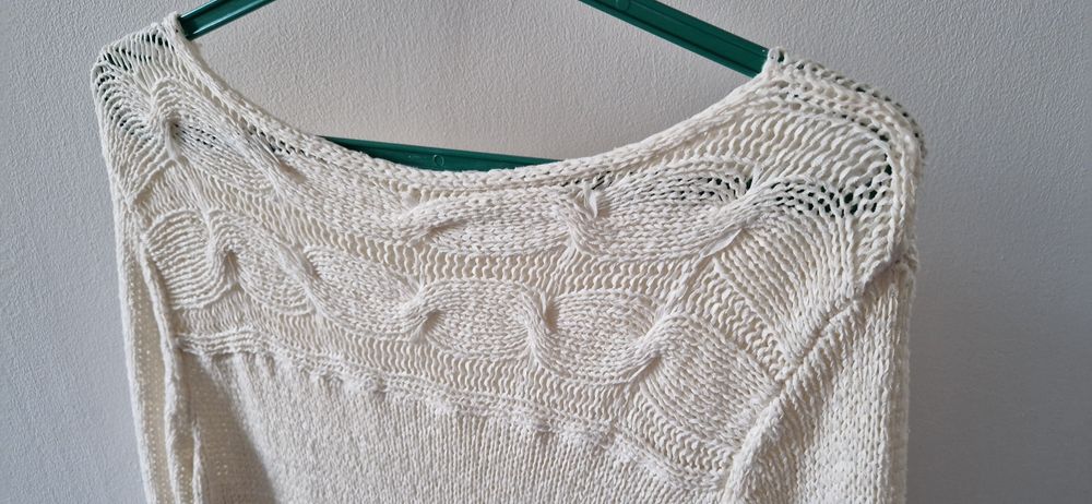 100% jedwab silk kremowy sweter