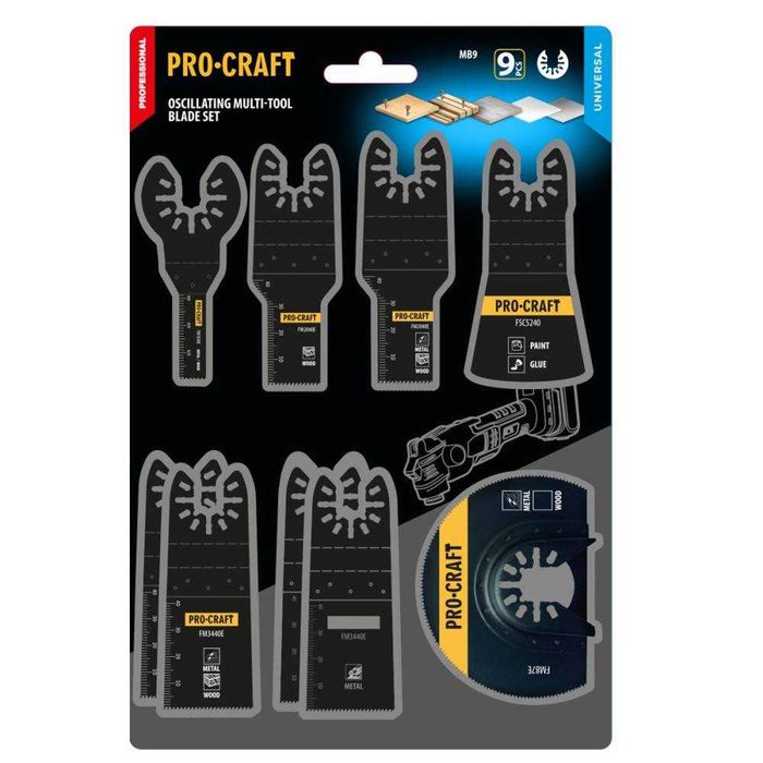 Набір насадок для реноватора Procraft MB9