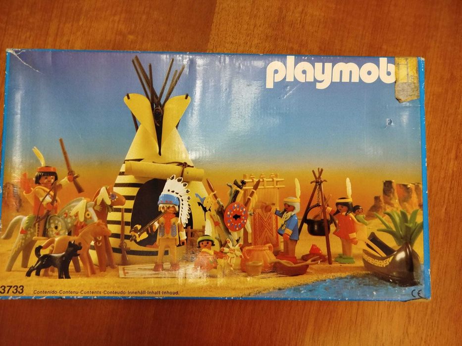 Playmobil Vintage 3733 - Acampamento Índio COMPLETO COM CAIXA (1989)