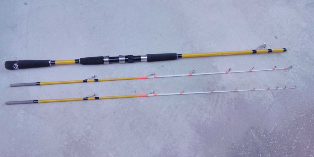Conjuntos de casting e spinning, canas com 2 partes da frente,