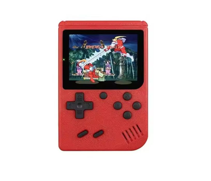 Konsola retro 400in1 - kolor czerwony (Mario,Contra,Tanki)