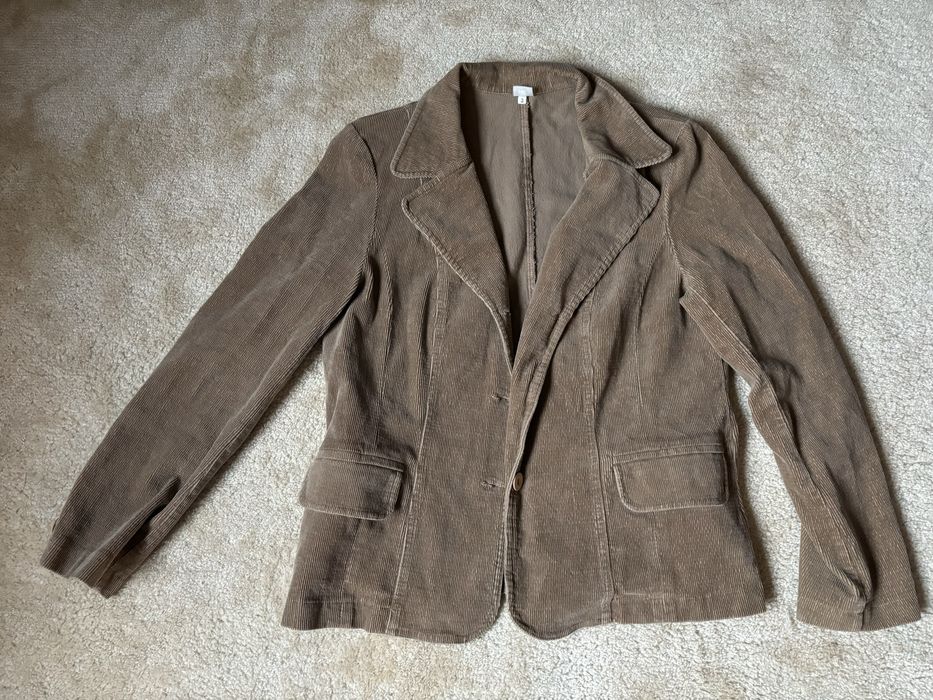 Sztruksowy żakiet w stylu retro - rozmiar 42/44
