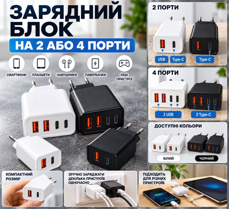 Кабель USB-C USB-C 60W 1м 1,5м 2м