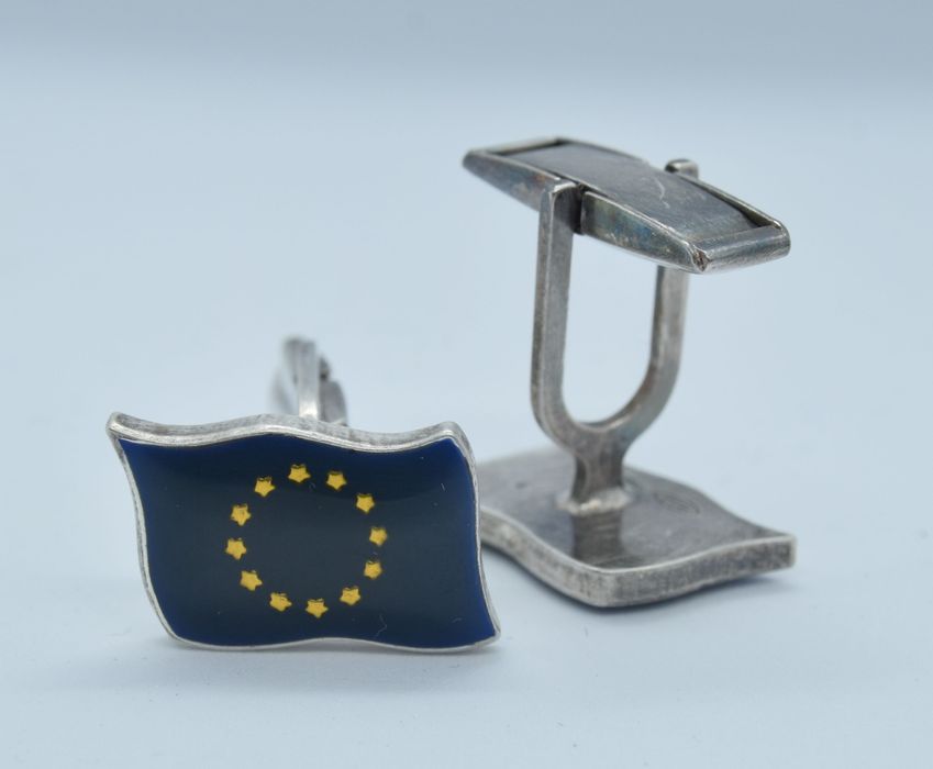 Spinki do mankietów srebro 925 Unia Europejska w oryginalnym pudełku
