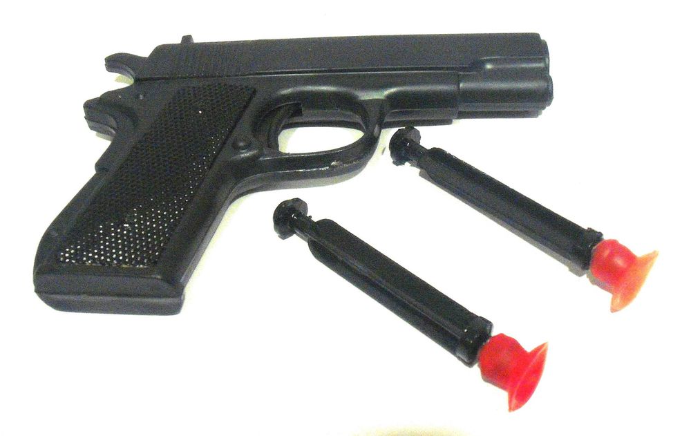 BRINCOVIANA - Pistola de brincar com dardos antiga