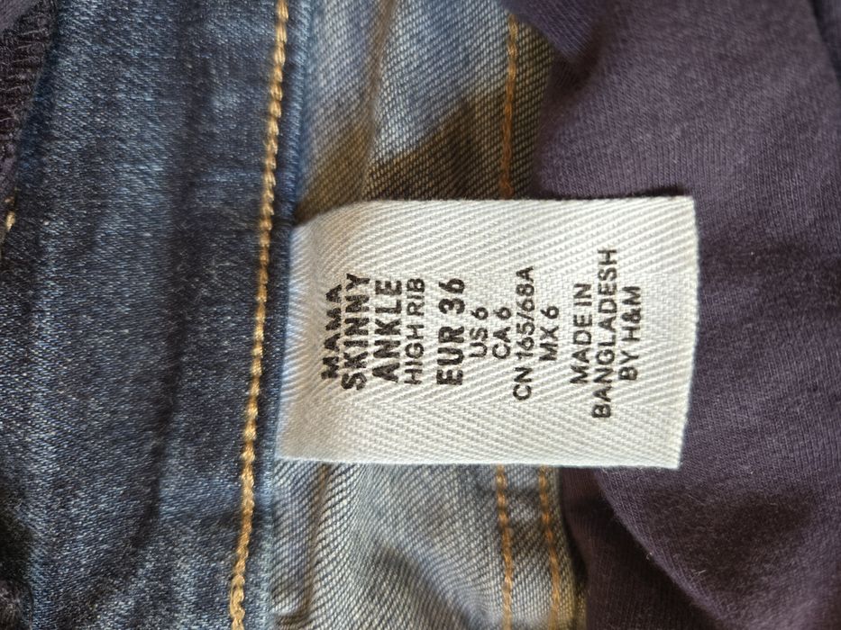 Spodnie ciążowe h&m 7/8 36