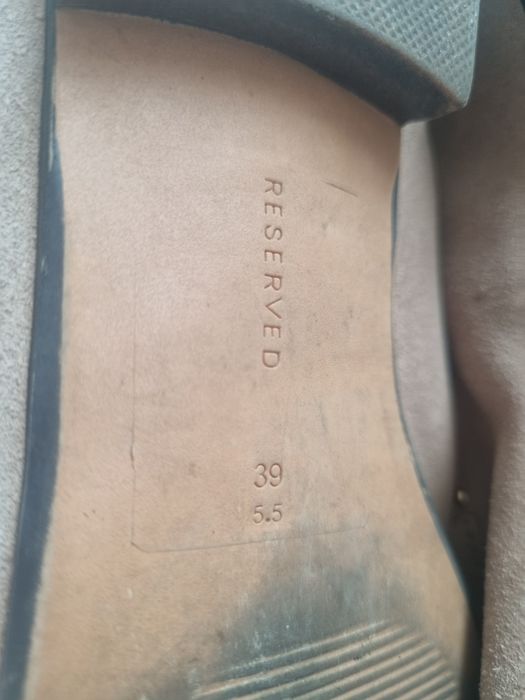 Mokasyny zamsz 39 skóra naturalna Reserved beżowe