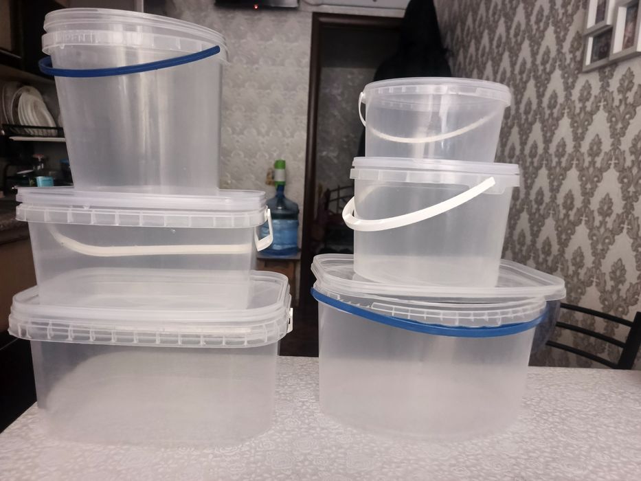 Акція ведерко в податок,  ведра пищевые, контейнеры 1 л, 1,5 л, 3 л, 5