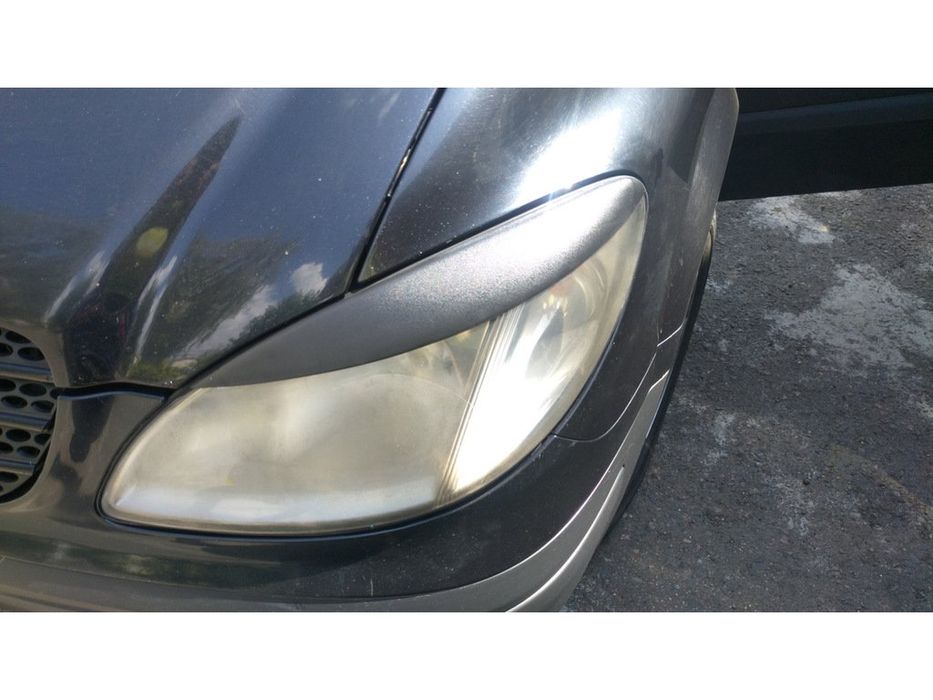 Mercedes Vito W639 2004-2014 рр. Вії прямі (2004-2010, 2 шт, пластик) Чорний мат