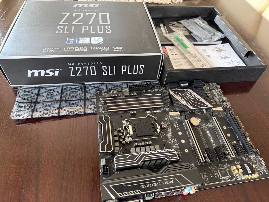 MSI Z270 SLI PLUS LGA1151 DDR4 ATX BOX + I/O Shield + Akcesoria