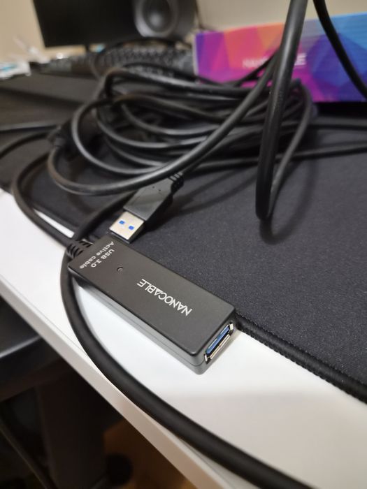 Cabo USB 3.0 Nanocable Extensão USB-A M/F 10 M Preto
