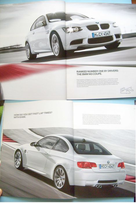 BMW M5 F10 + BMW M3 E92 & E93 - 2 prospekty 2012, stan BDB, 106 stron !!! Przesyłka GRATIS  !