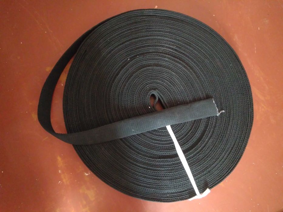 Ременная лента хлопчато-бумажная 35мм черная 34м