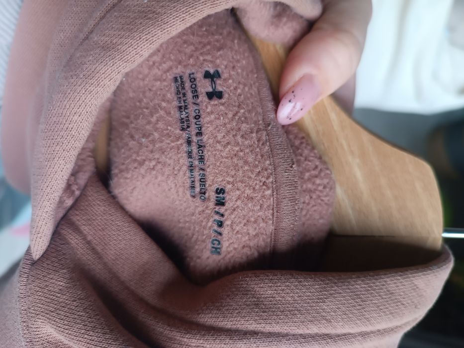 Bluza z kapturem damska Under Armour brudny róż