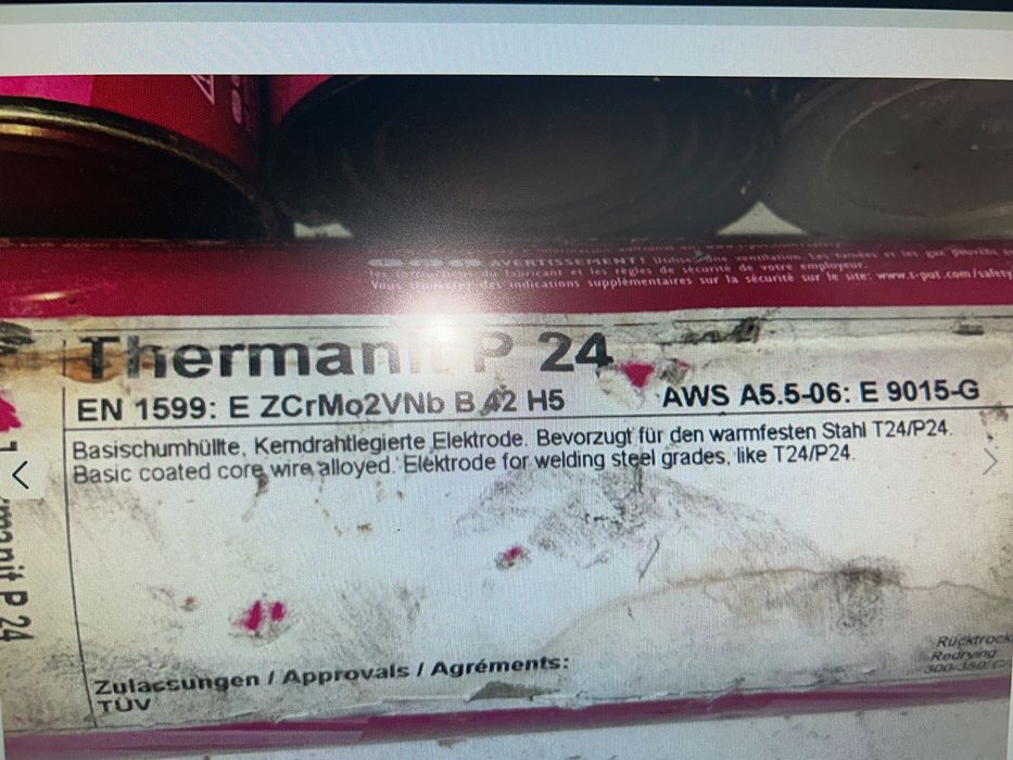 Elektrody THERMANIT P 24 - Nowe !