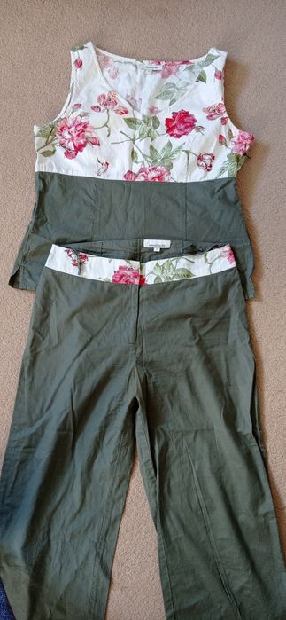 36/38, Komplet spodnie +bluzeczka Firma  J.Riu, użyty 1 raz, rozm 36