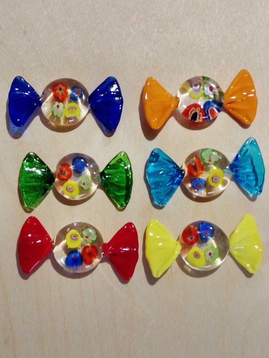 szklane cukierki w stylu Murano