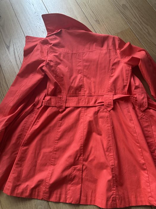 Płaszcz na wiosnę, przejściowy, pomarańczowy, firmy Vila Clothes,