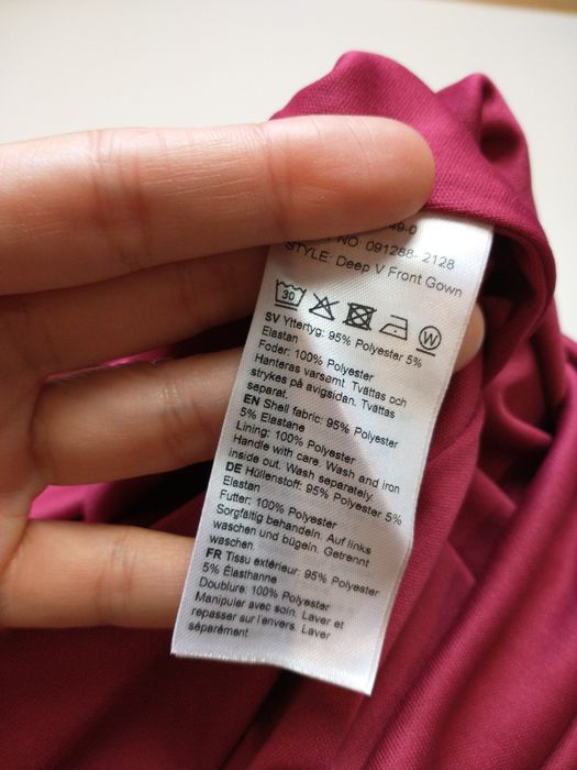 Nelly sukienka maxi Deep V Front Gown Sangria r. 36 nowa z metk