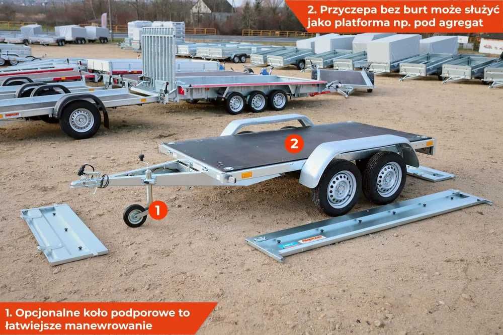 SPAWANA przyczepa DMC 750 kg 253 x 129 x 40 Neptun N7-253 2 rt RUSTIK