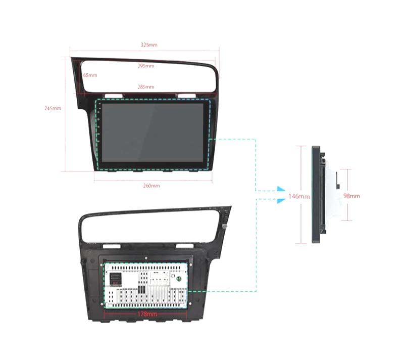 AUTO RADIO GPS ANDROID 12 ECRA TACTIL 10.1" PARA VOLKSWAGEN VW GOLF 7