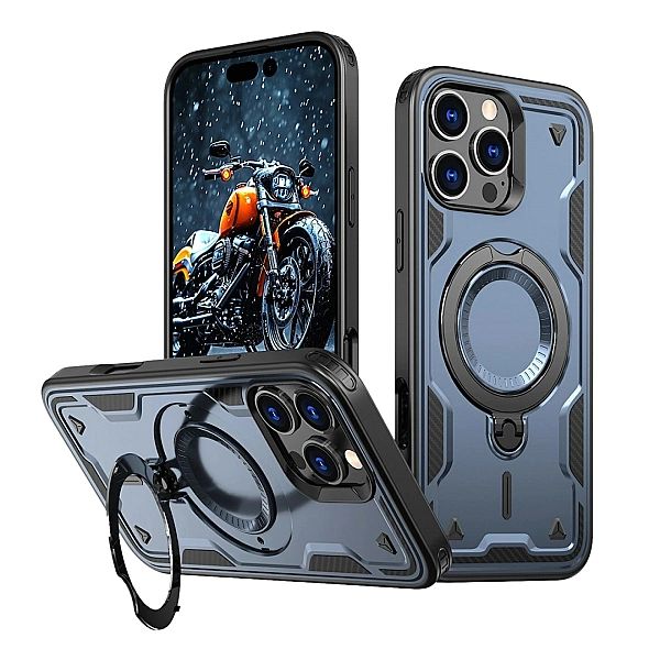 Etui Hybrid Armor Trendy z MagSafe na iPhone 16 Pro Max - niebieskie