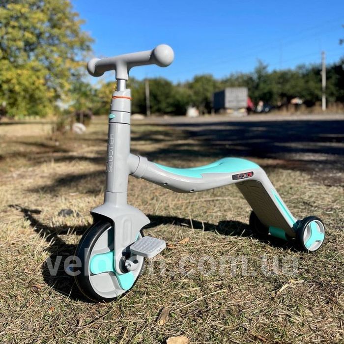 Самокат дитячий 3в1 Best Scooter, самокат-велобіг-велосипед, світло, 8 мелодій